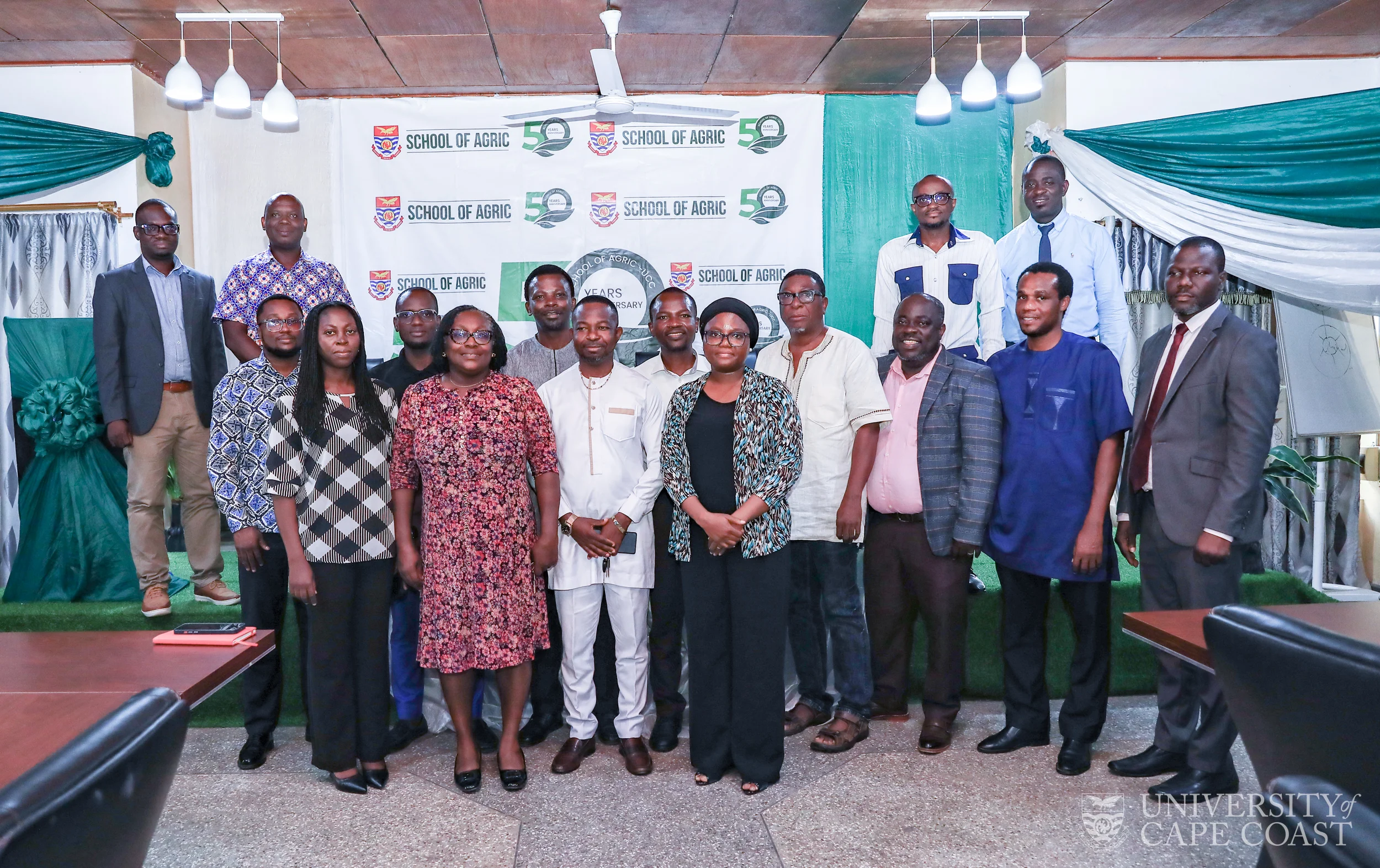 The Vice-Chancellor and Registrar with the ADB team