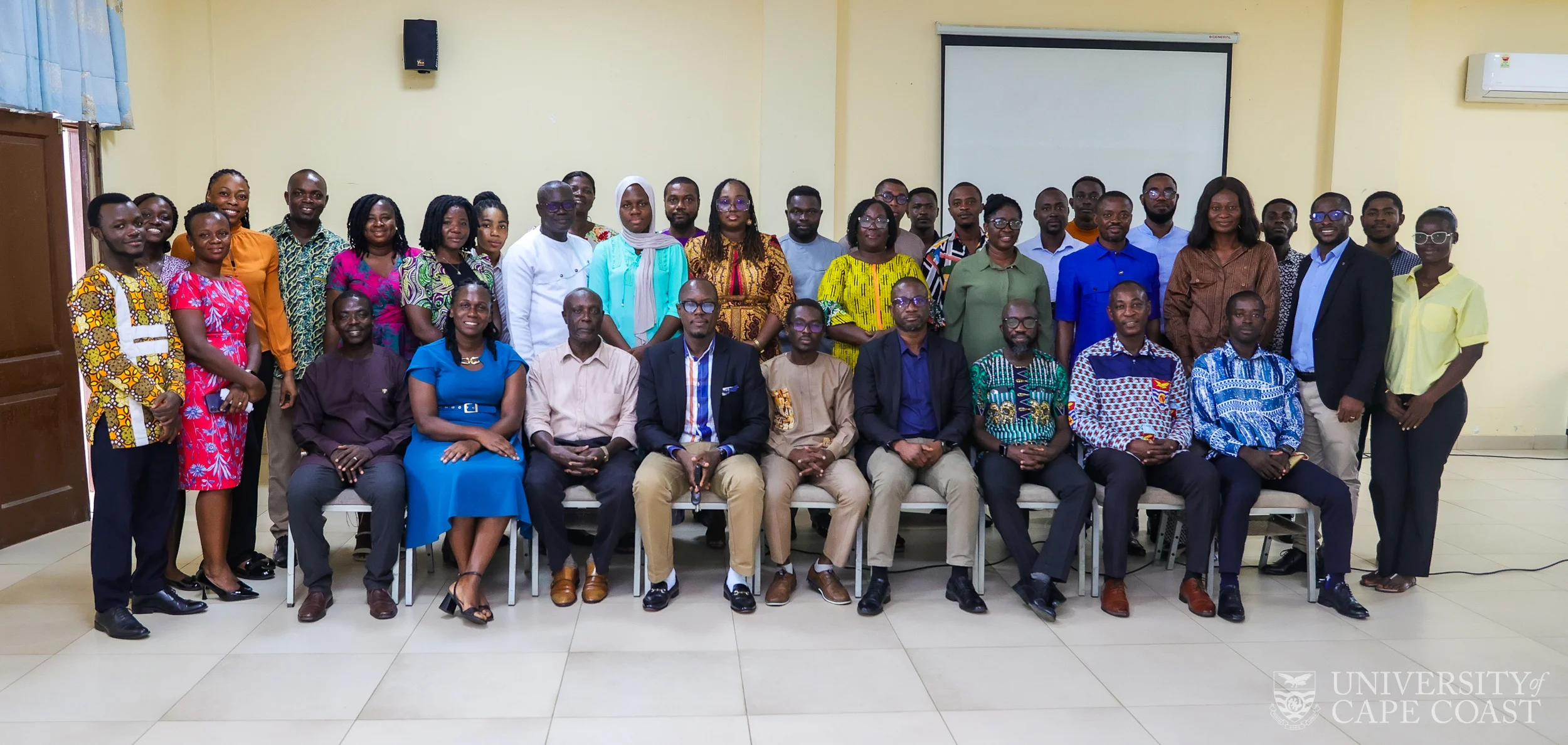 The Vice-Chancellor and Registrar with the ADB team