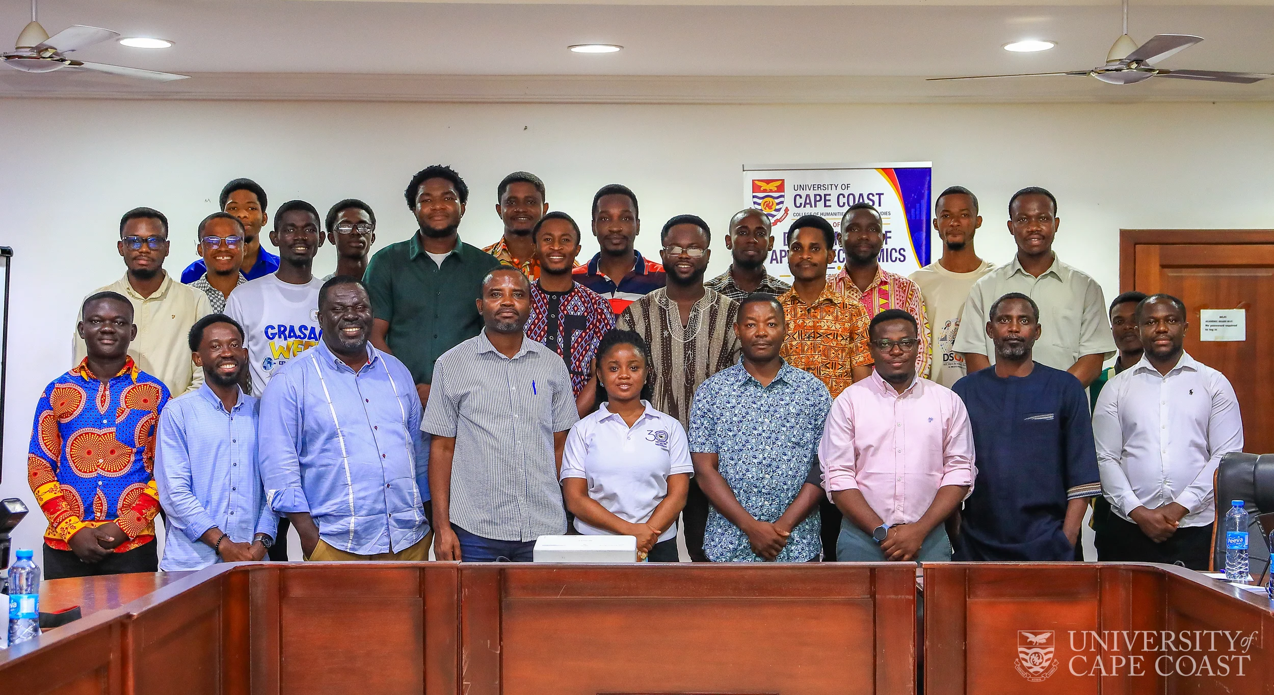 The Vice-Chancellor and Registrar with the ADB team