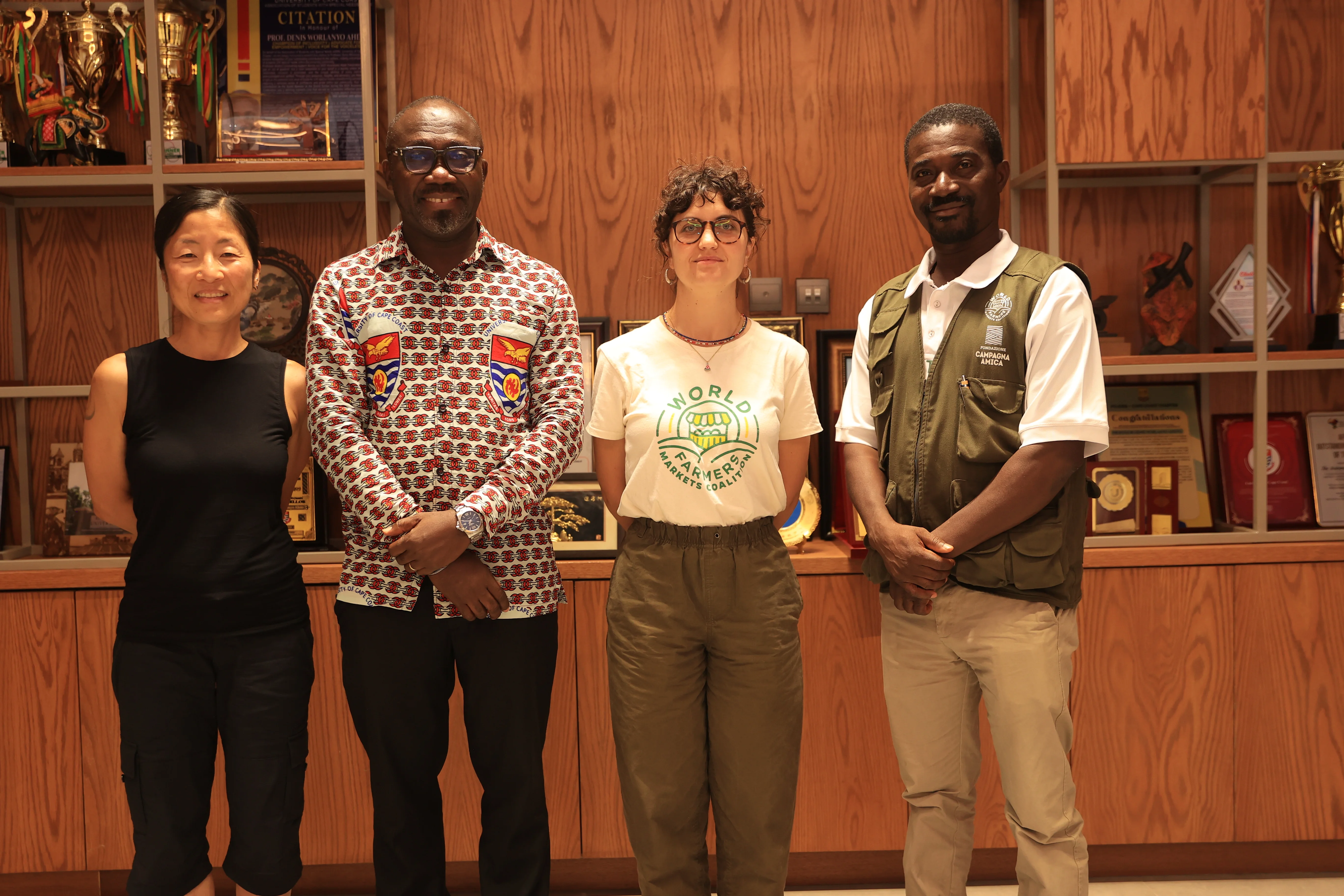 The Vice-Chancellor and Registrar with the ADB team
