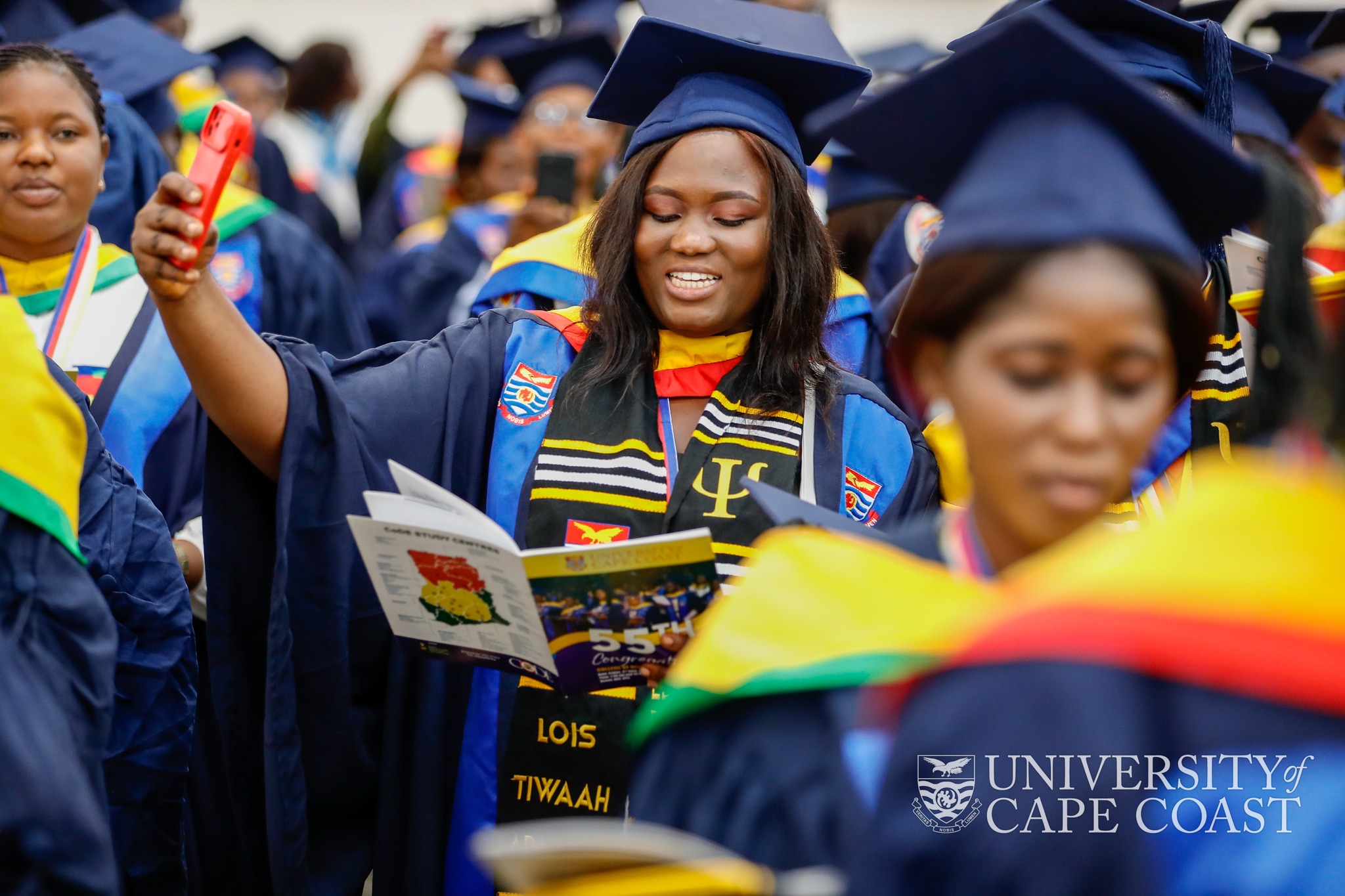 A UCC graduate in an ecstatic mood during the Congregation