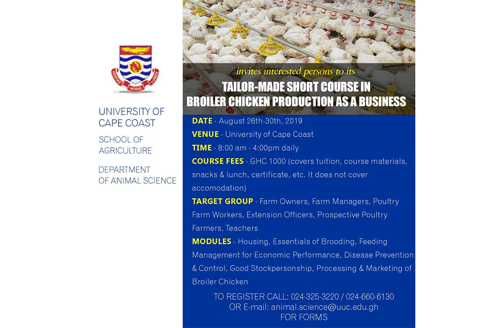 Tailor-Made Short Course in Broiler Chicken Producation Training Workshop poster