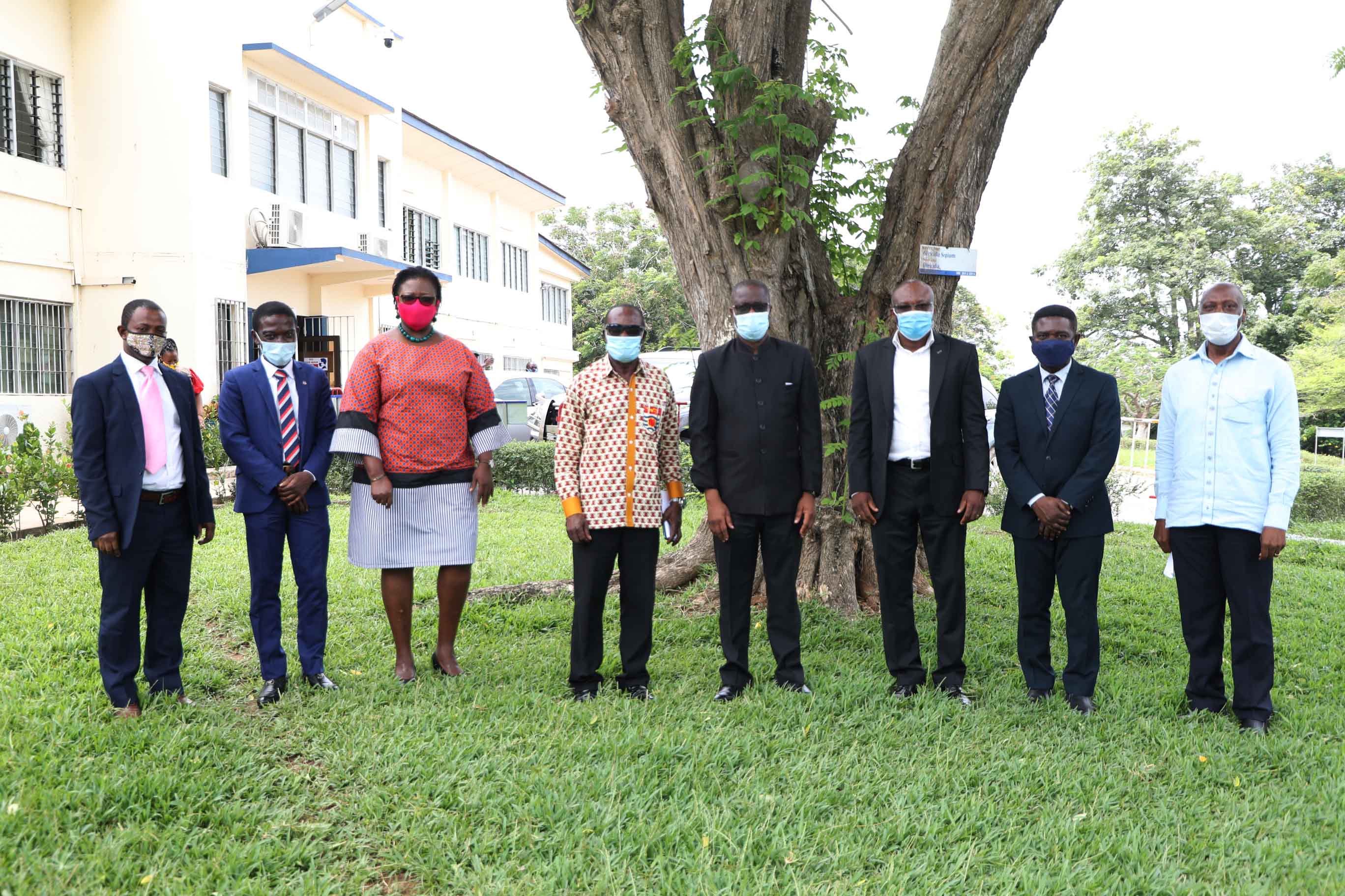 Prof. Ampiah with officials with the officials from CSIR-CST