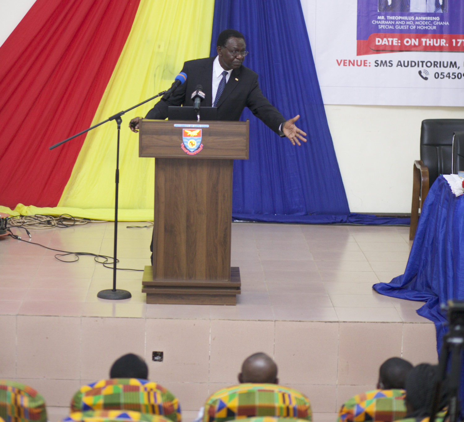 Prof. Omowumi O. Iledare speaking at a podium