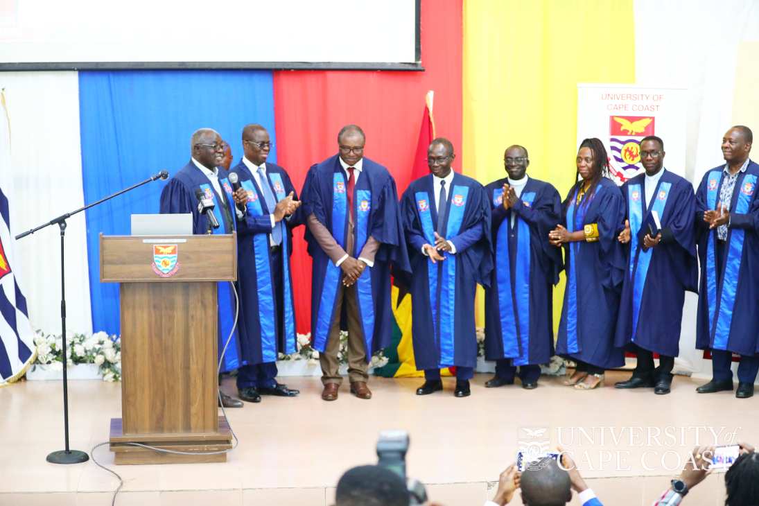 Prof. Nyarko-Sampson robed as a member of the College of Professors - UCC