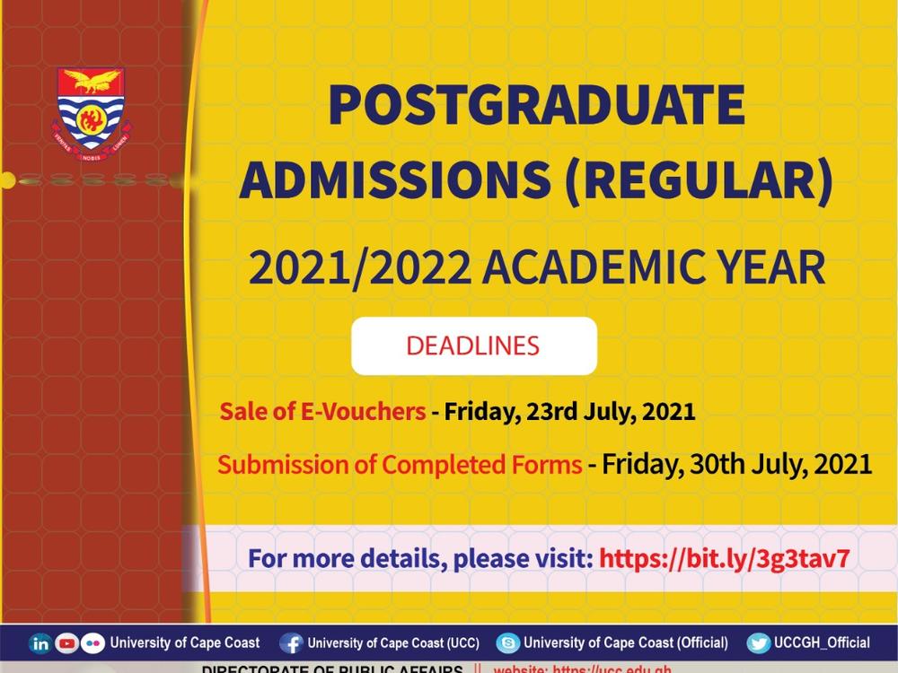 Application for University of Cape Coast ( UCC ) Postgraduate Admission