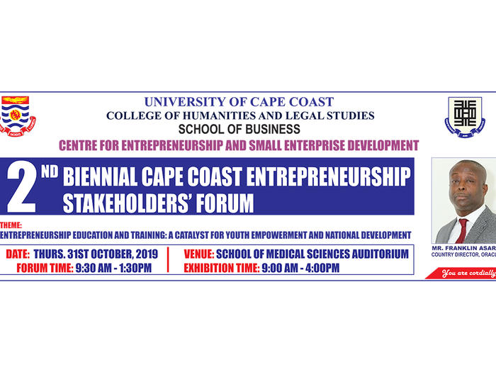2019 Cape Coast Entrepreneurship Stakeholders’ Forum Banner