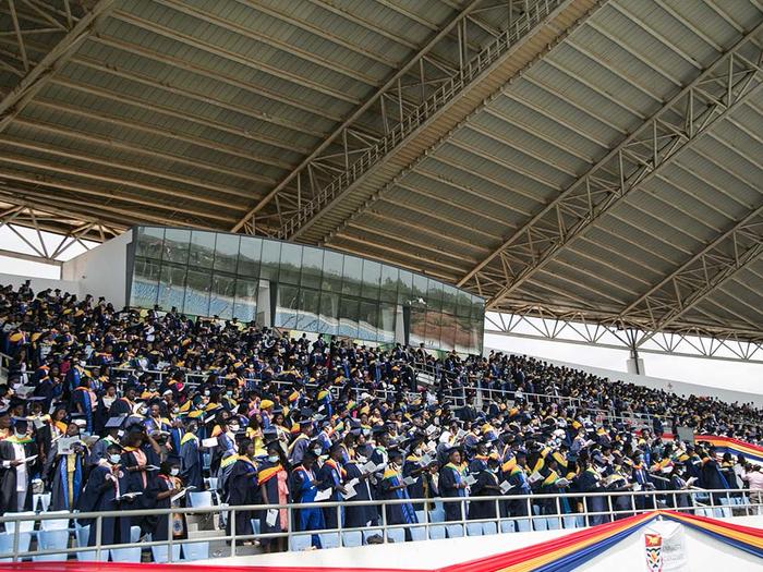 Graduates at the New Cape Coast Sports Stadium