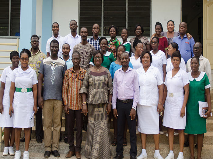 Tutors of Nursing and Midwifery Training College with facilitators of the workshop