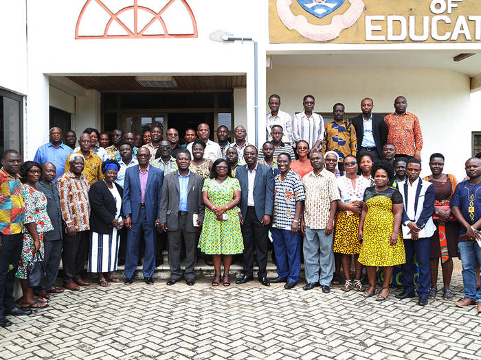 Prof. Ernest Kofi Davis with the lecturers 