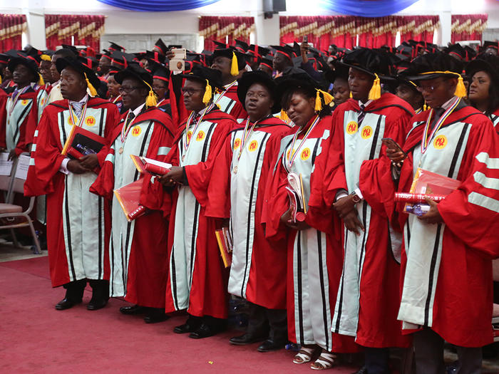 Some PhD graduates at the 17th Session of the 51st Congregation