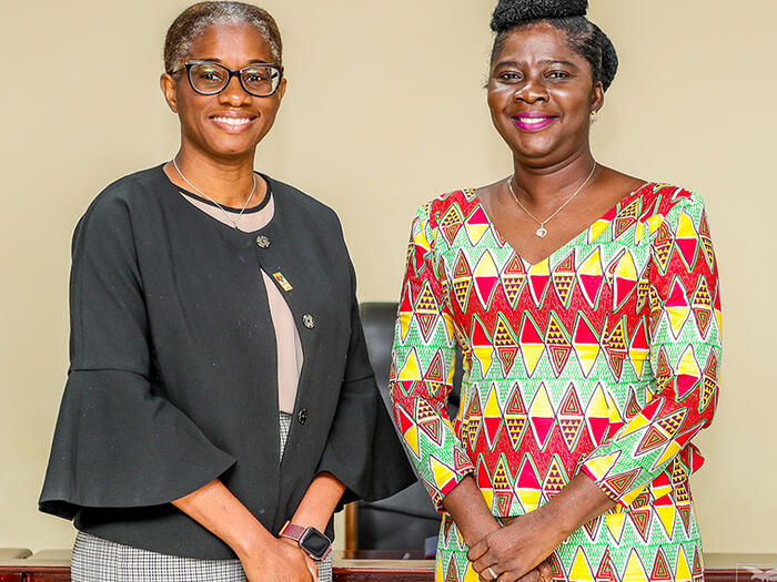 Prof Rosemond Boohene, UCC-Pro VC and, Dr. Nzozi Taffe, Assistant Vice-President for Global Affairs of UCONN Prof Rosemond Boohene, UCC-Pro VC and, Dr. Nzozi Taffe, Assistant Vice-President for Global Affairs of UCONN