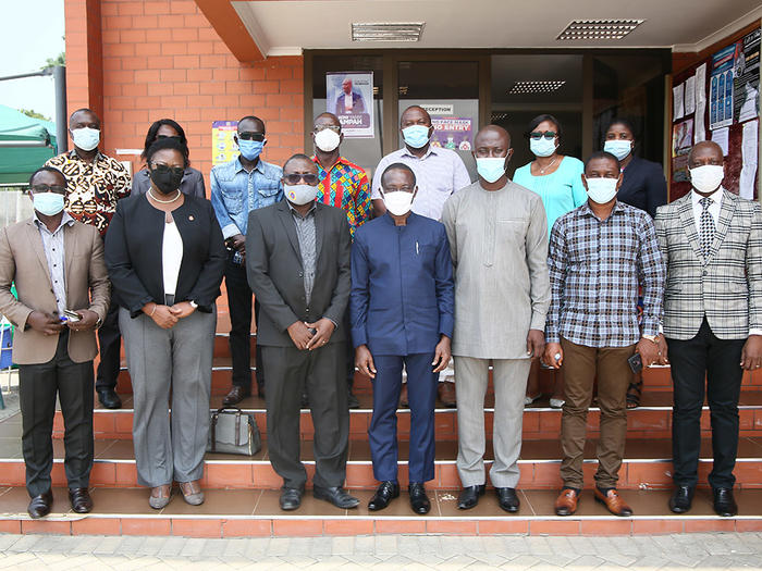 The Vice-Chancellor's team with Management of ECG
