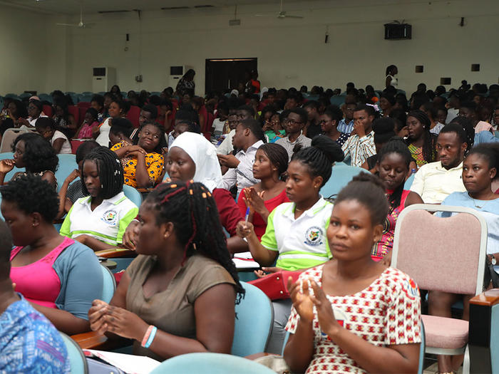 A section of students at the programme