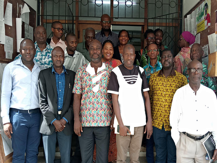 Members of faculty with the Gambia  delegation