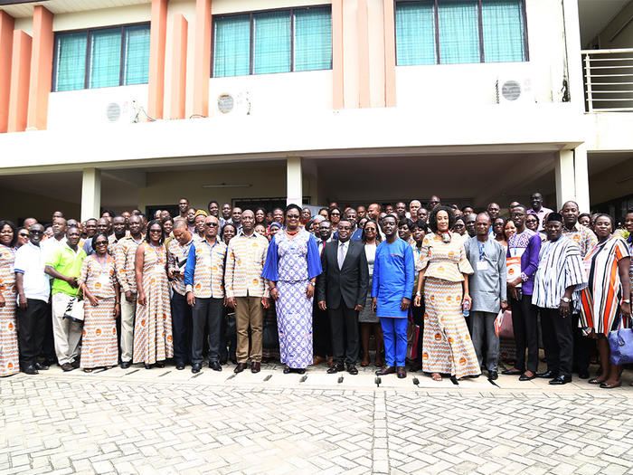 Members of GAUA with the dignitaries