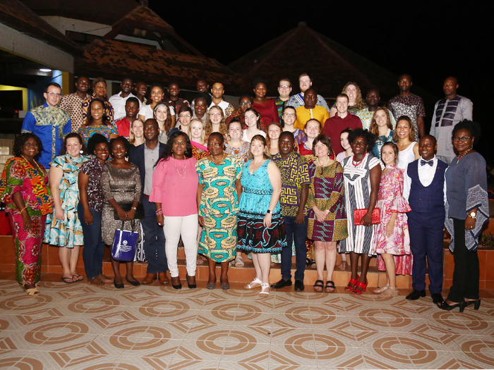 GVSU team with faculty members of the School of Nursing and Midwifery