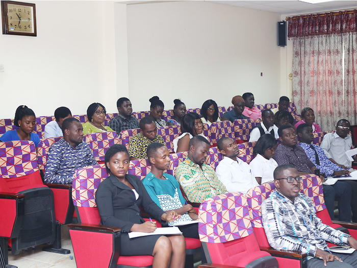 Participants listening to presentations by the Resource Persons