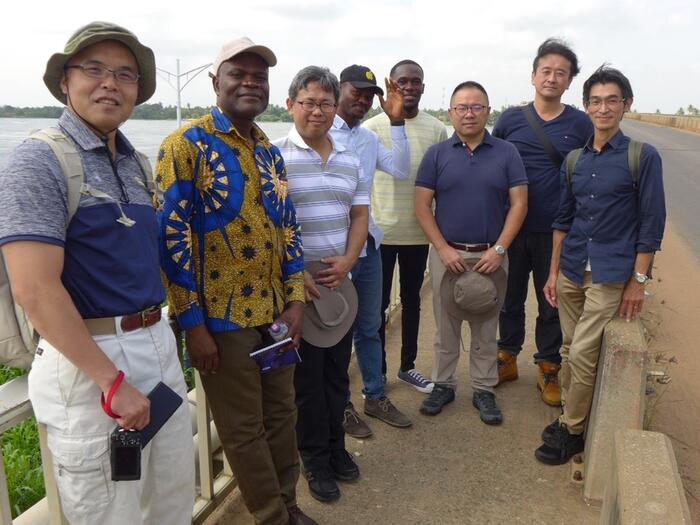 The Japanese team with officials of ACECoR in one of the coastal areas