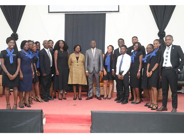 Law Students with the Speakers and Vice-Chancellor