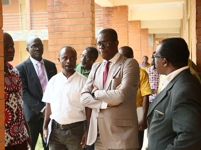 The Vice-Chancellor inspecting facilities at the NSBT
