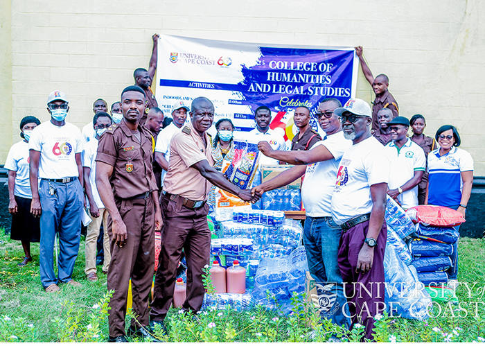 CHLS-UCC presents supplies to Communicable Disease Prison, Ankaful