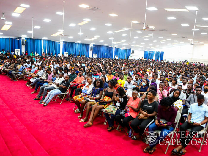 Fresh students of College of Humanities and legal studies receiving orientation