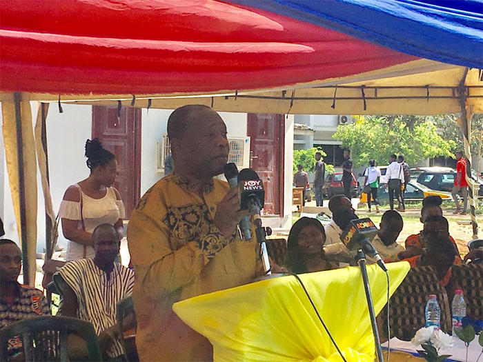 Prof. George K. T. Oduro speaking at the launch