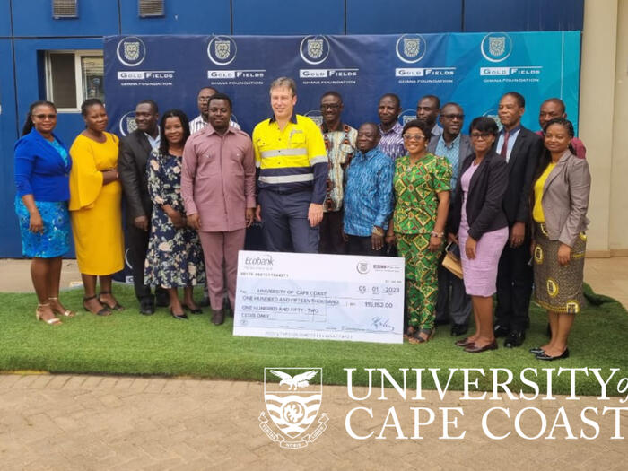 group photo with the deputy education minister with some Gold Fields Foundation Officials 