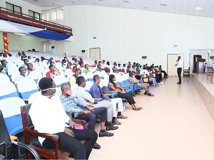  UCC Security personnel listening to presentations