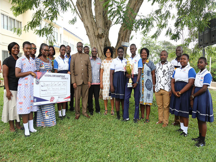 The UJHS team with the Vice-Chancellor, Prof. Joseph Ghartey Ampiah