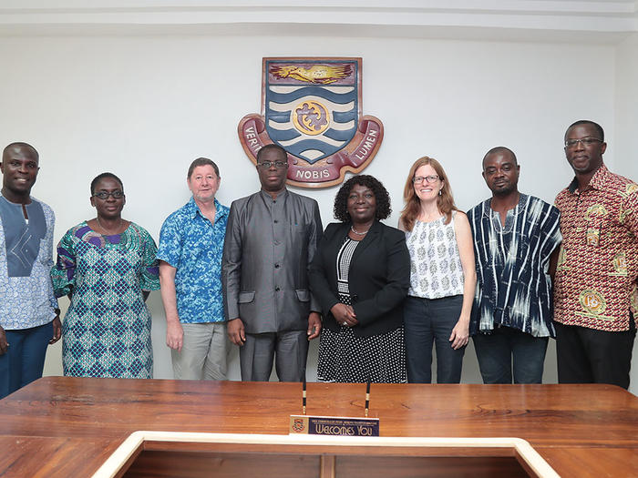 The delegation from University of Rhode Island with the Vice-Chancellor, Prof. Joseph Ghartey Ampiah Officials from University of Rhode Island visits UCC