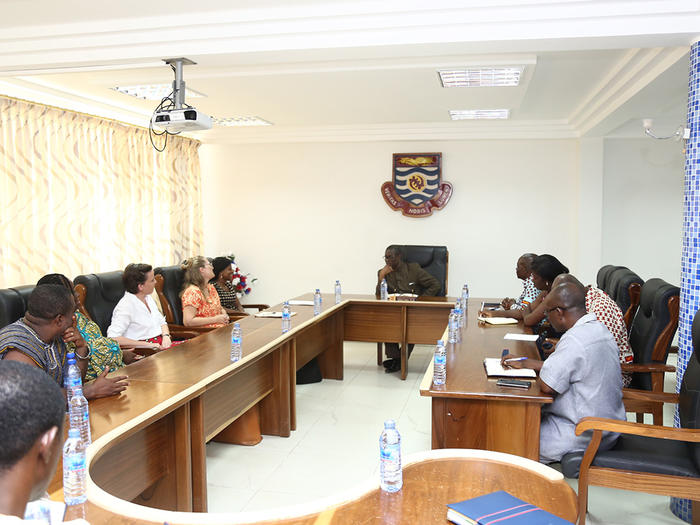 The US Embassy officials in a meeting with the Vice-Chancellor and other officials of the University