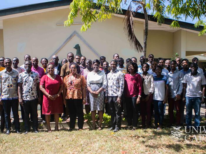 Presenters with participants after the programme